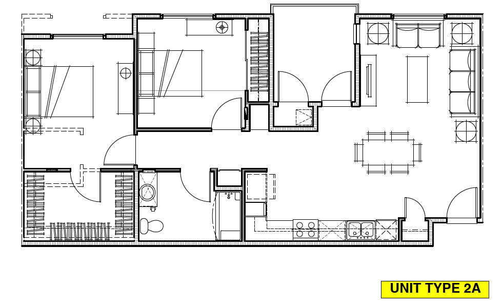 Floor plan for 2 beds, 2 baths, 948 sqft